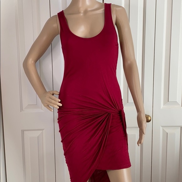 Hottie Comfy Medium Red Tank Hi-Lo Dress - Picture 3 of 8